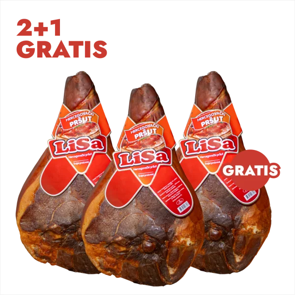 2+1 GRATIS Lisa pršut s kosti 6-6,5kg