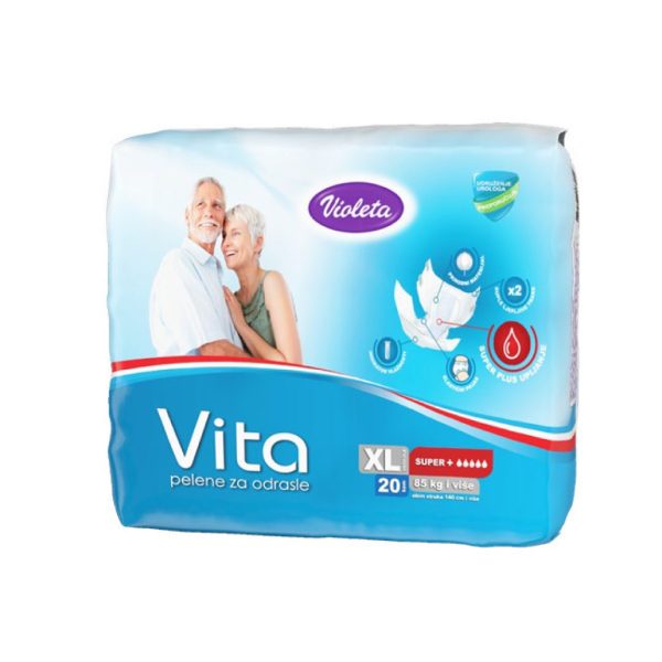 VIOLETA VITA PELENE ZA ODRASLE XL SUPER+ 20KOM