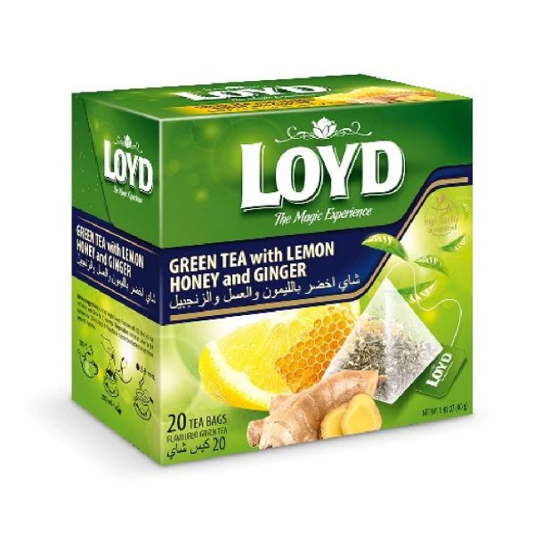 ČAJ LOYD ZELENI LIMUN,MED,ĐUMBIR 40g (20x2g)