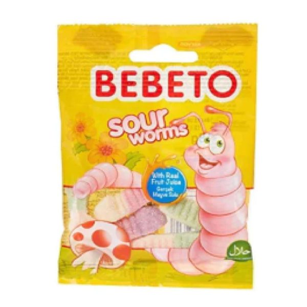 BEBETO GUMENI BOMBON 18G SOUR WORMS