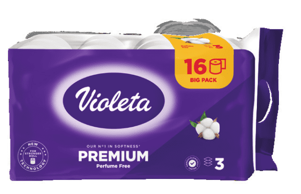 VIOLETA TOALETNI PAPIR PREMIUM PAMUK 16/1,3 SL.