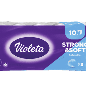 VIOLETA TOALETNI PAPIR PURE & STRONG COTTON 10/1,3 SL.