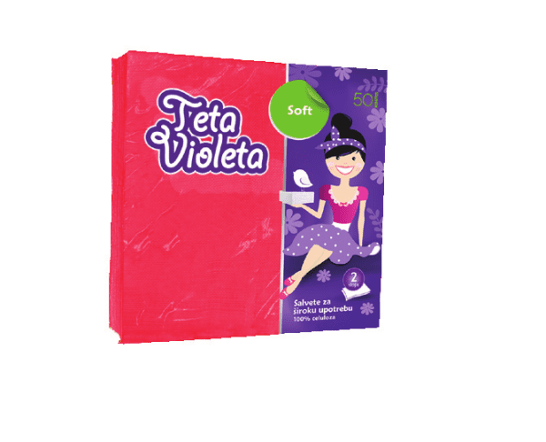 TETA VIOLETA SALVETE SOFT CRVENE 50/1,2 SL.