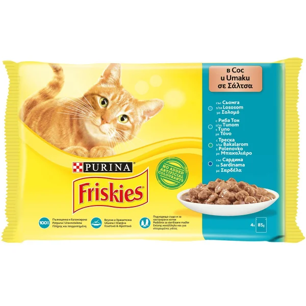 FRISKIES MH za mačke MPK Riba 4x85g