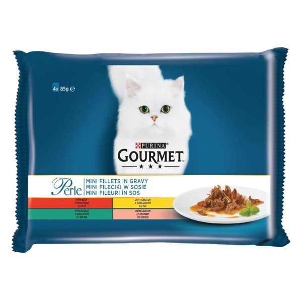 GOURMET PERLE  MH za mačke Puretina,Tuna,Janje 4x85g