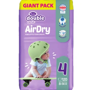 DOUBLE CARE DIAPERS AIR DRY GIANT PACK 4 (7-14 kg) 120/1