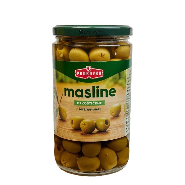 PODRAVKA ZELENE MASLINE OTKOŠTANE 650 g