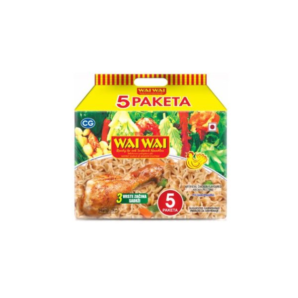 WAI WAI INSTANT NUDLE - PILETINA 5x75g