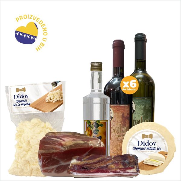 Stari Lijan Žilavka ili Blatina 6x0,75l + GRATIS Didov pršut premium bez kosti cca. 0,8-1kg + Didov špek 350g + Didov mladi sir cca. 400g + Didov sir iz mijeha cca. 250-290g + Didova rakija po želji