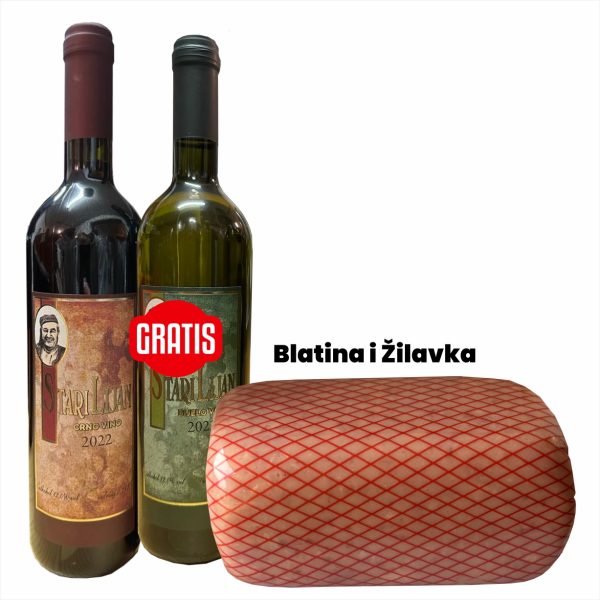 Didova šunka 1kg + GRATIS Vrhunsko vino Stari Lijan 0,75l Blatina i Žilavka