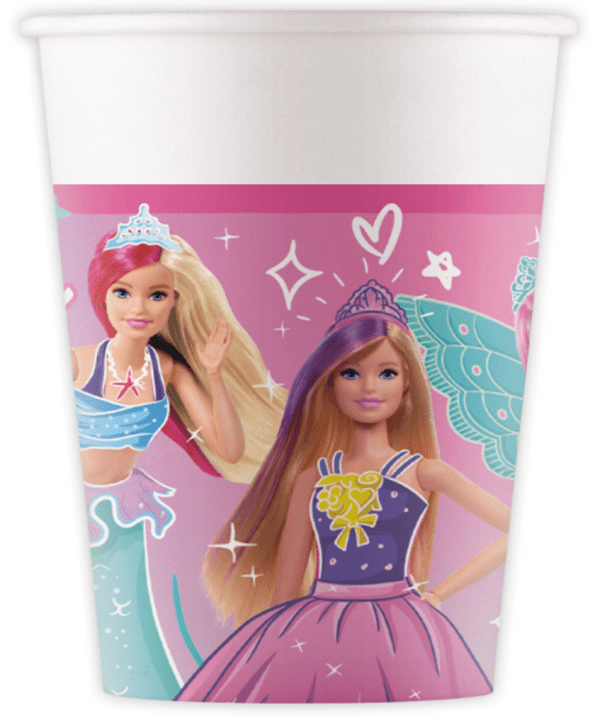 94567 PAPIRNA ČAŠA BARBIE 200ml, 8kom