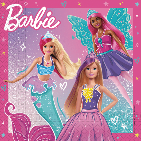 94568 SALVETE PAPIRNE BARBIE 33x33cm,20kom