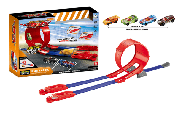 MKR338084 SET STAZA ZA IZBACIVANJE  S KLIZEĆIM AUTOMOBILIMA 32X25 CM