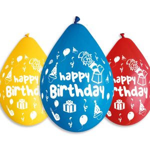 GS110-P097W BALONI HAPPY BIRTHDAY 30 cm, 5/1