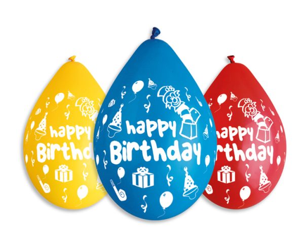 GS110-P097W BALONI HAPPY BIRTHDAY 30 cm, 5/1