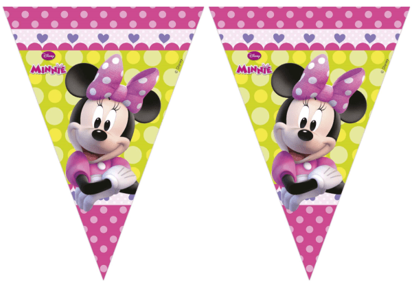 81648 BANNER MINNIE HAPPY DISNEY, 9 zastavica