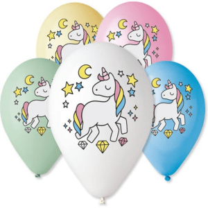 GMS110-P661 BALONI UNICORN MIX BOJE 30 cm, 5/1