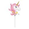 3727502 FOLIJSKI BALON S ŠTAPIĆEM MAGICAL UNICORN 22x25 cm