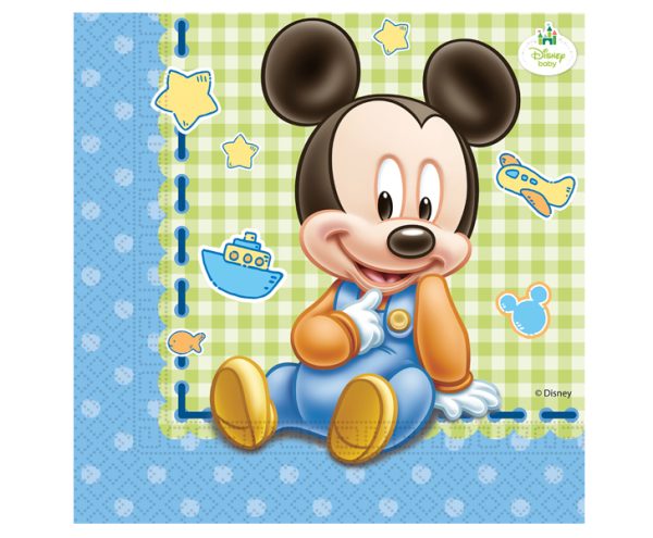 84347 SALVETE PAPIRNE MICKEY BABY 33x33 cm 20/1