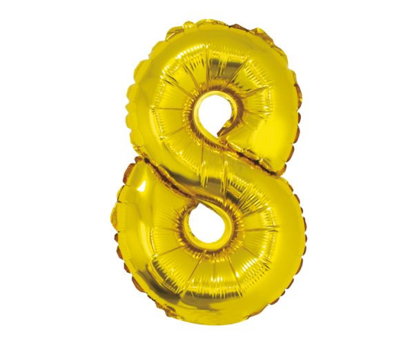 FG-C35Z8 FOLIJSKI BALON ZLATNI br.8  35cm