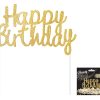 PF-DPHZ UKRAS OD PAPIRA HAPPY BIRTHDAY ZLATNI 14x11cm