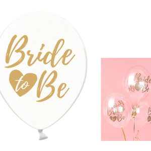 SB14C-205-099G-6 BALON BRIDE TO BE, 30 cm KRISTALNO ČIST 6kom