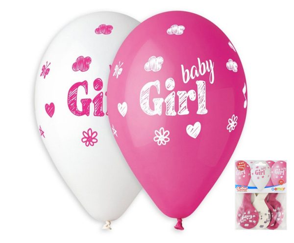 GS120-934 BALONI PREMIUM HELI BABY GIRL 33cm  5/1