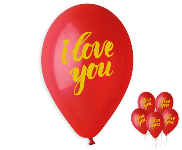 GS120-ILZ BALONI PREMIUM HELI I Love You 33cm 5/1