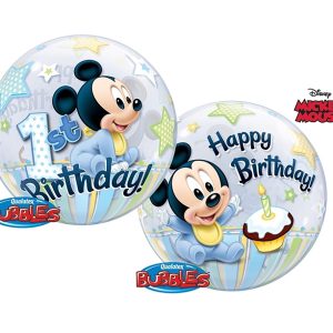 12864 FOLIJSKI BALON MICKEY MAUSE 1 BIRTHDAY 55cm