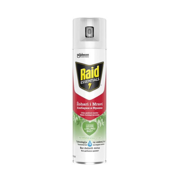 RAID ESSENTIALS SPREJ ZA GMIŽUCE INSEKTE 400ML