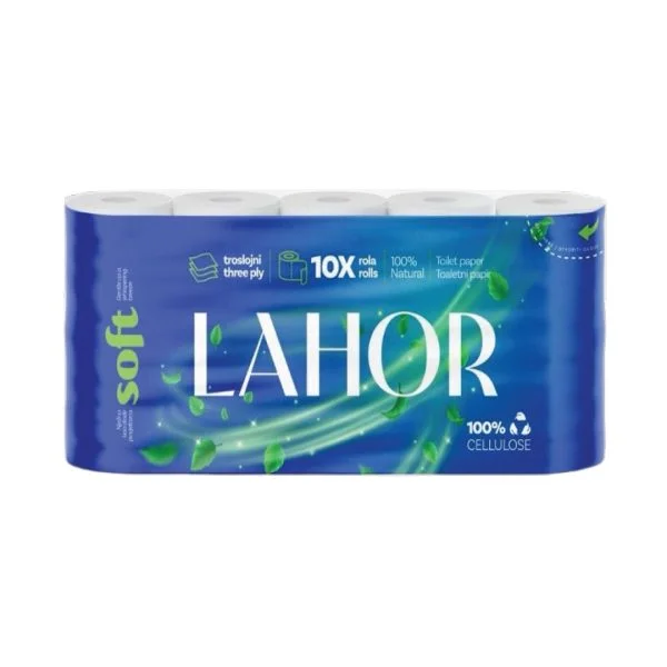 Toaletni papir 3.sl. 10/1 Soft Lahor