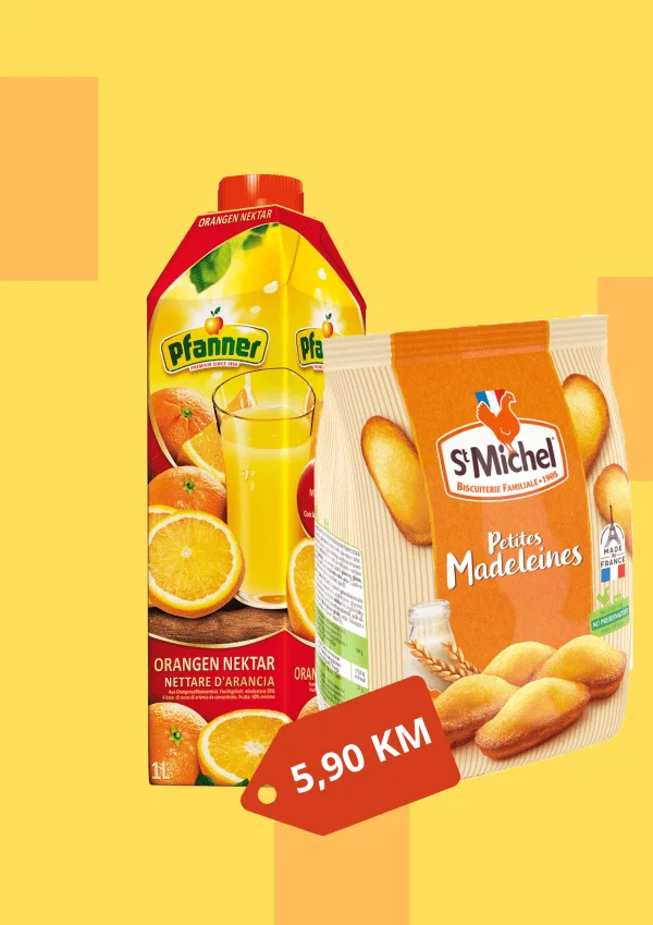 PFANNER NARANČA 1L TTP + ST. MICHEL MINI MADELEINES 175G