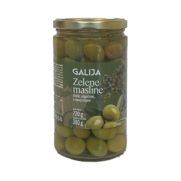 GALIJA MASLINE ZELENE S KOŠTICOM 720gr