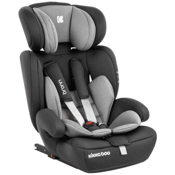 KIKKA BOO AUTOSJEDALICA BRONN ISOFIX 9-36KG, GREY