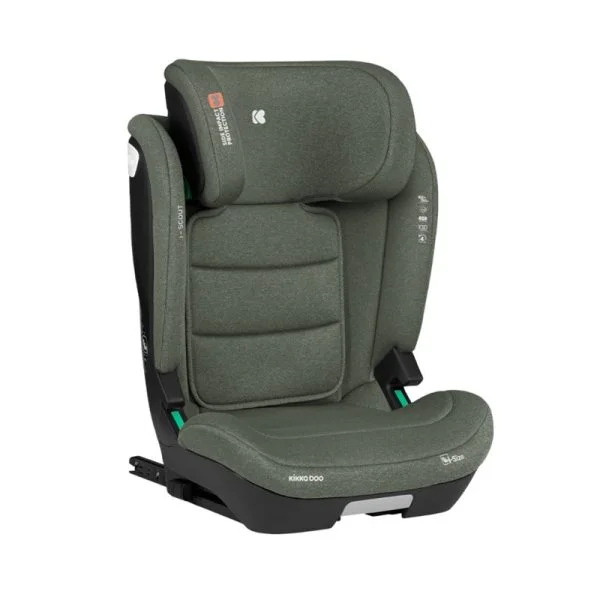 KIKKA BOO I-SCOUT I-SIZE AUTOSJEDALICA 100-150CM, ARMY GREEN