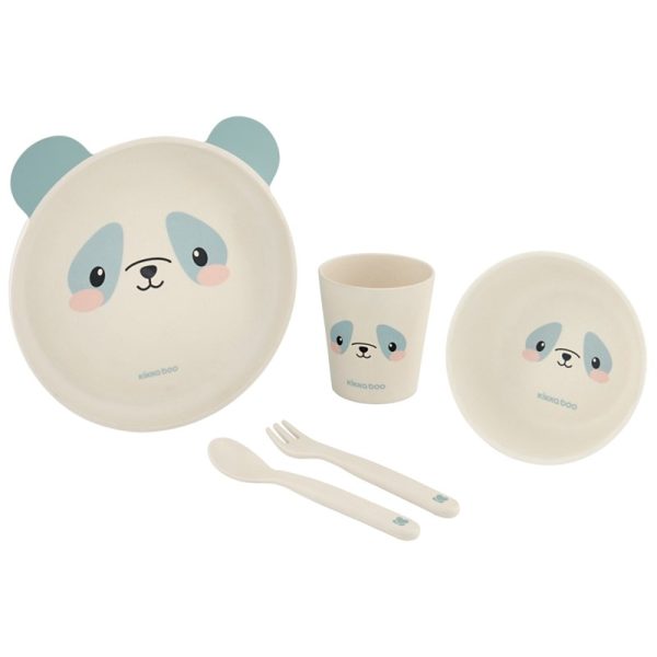 KIKKA BOO SET ZA JELO BAMBUS PANDA PLAVO